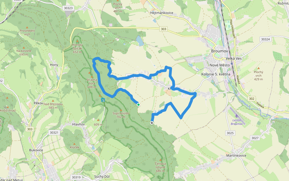 NS Proč chodit daleko walking route map in Křinice