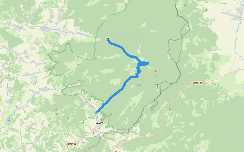 Săcădat - Valea Gurghiului walking route map in Căpeţi