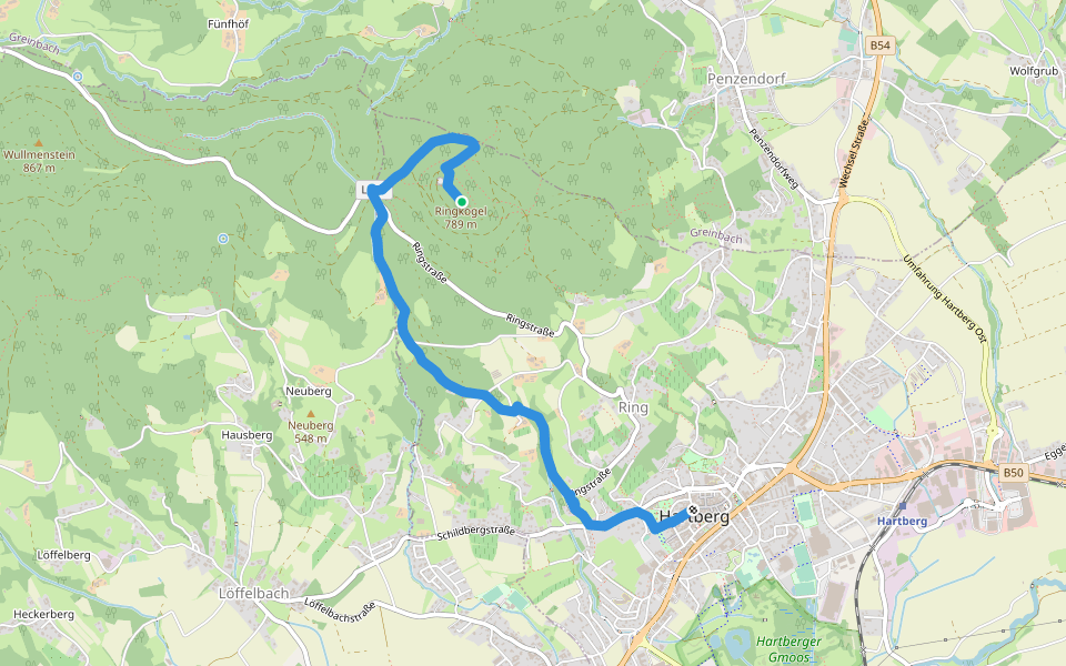Ringwarte Brühl Spielstätte walking route map in Hartberg