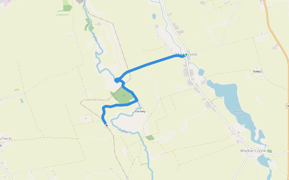 Szlak Ofiar 1939 walking route map in Małe Czyste