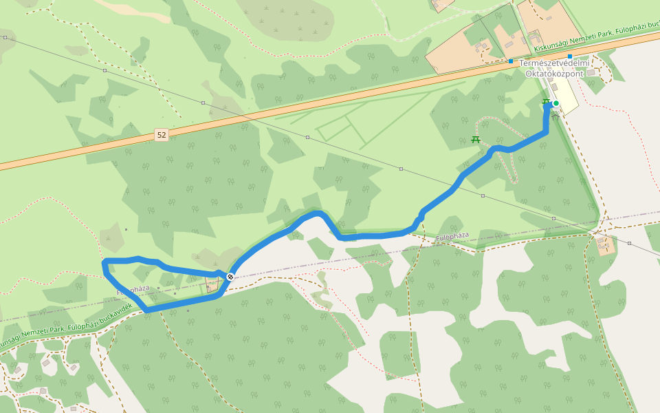 Báránypirosító tanösvény walking route map in Fülöpháza
