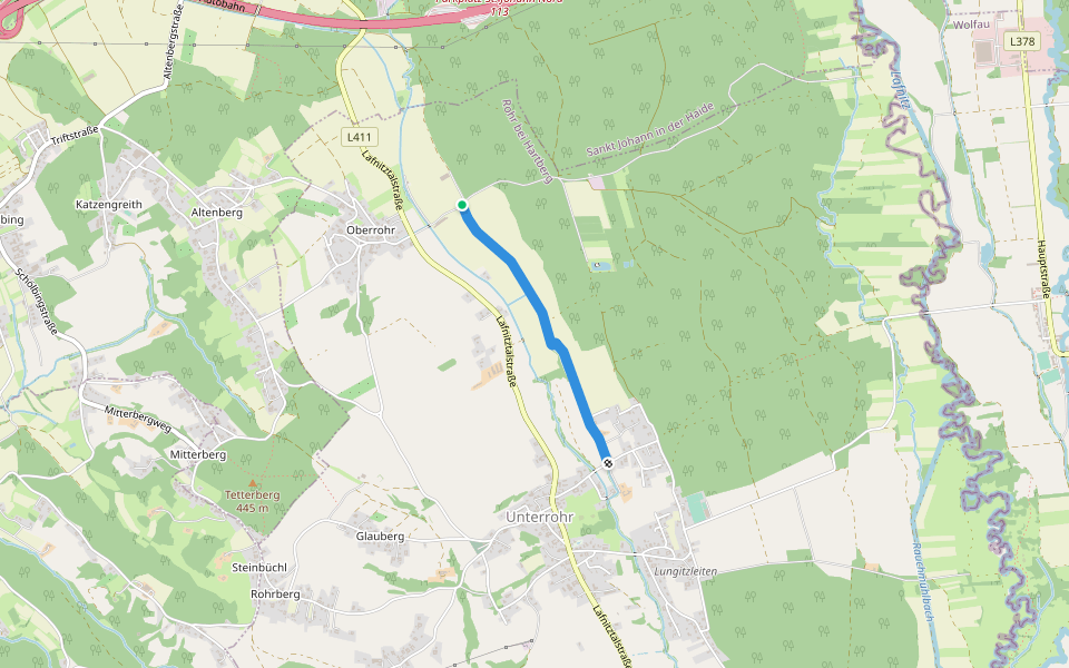 Rohr bei Hartberg Weg 1 walking route map in Oberrohr