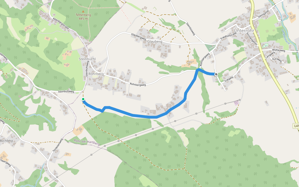 Rohr bei Hartberg Weg 6 walking route map in Rohr bei Hartberg