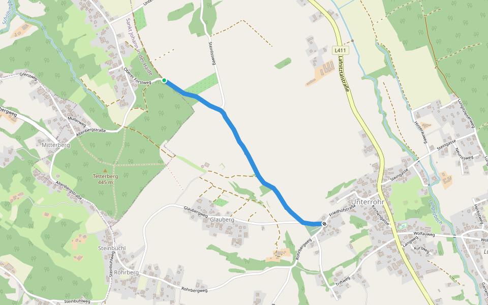 Rohr bei Hartberg Weg 8 walking route map in Altenberg