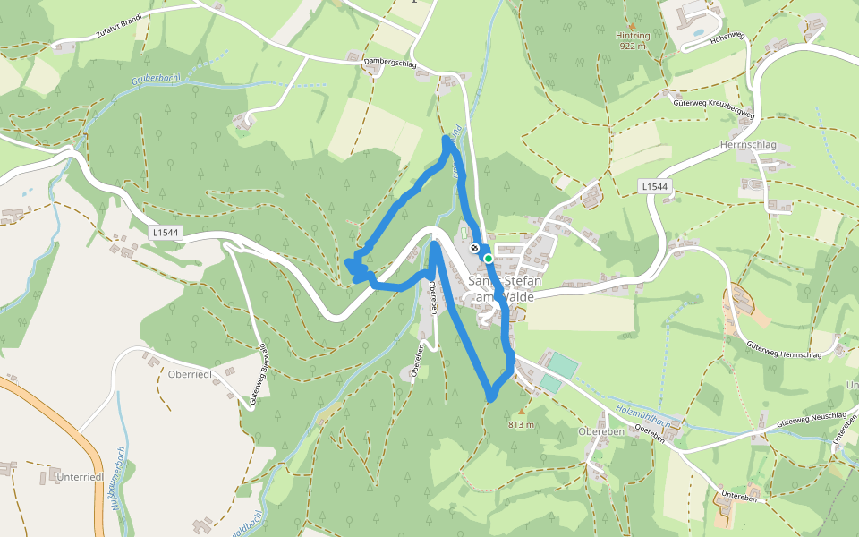 Wendenstein Wanderung walking route map in Sankt Stefan am Walde
