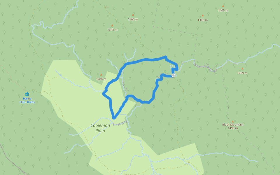 Nichols Gorge Walk walking route map in Cooleman