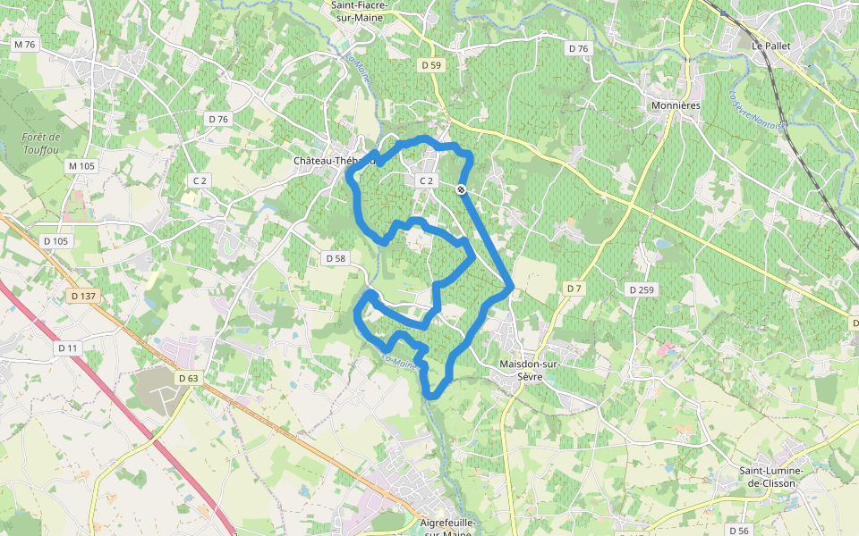 Soif de Nature walking route map in Maisdon-sur-Sèvre