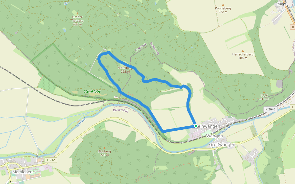 Arche-Rundweg walking route map in Nebra (Unstrut)