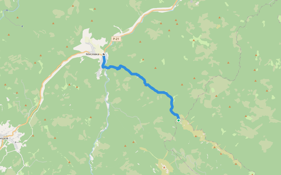 На Горган Ілемський walking route map in Lypovytsya