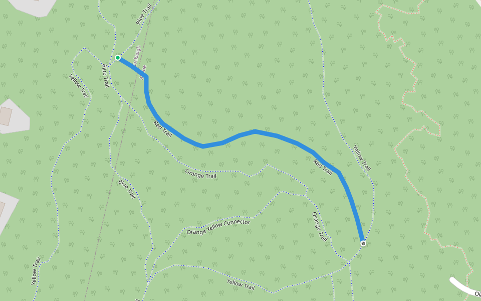 Roaring Ravine Trail (Red) walking route map in Rockleigh