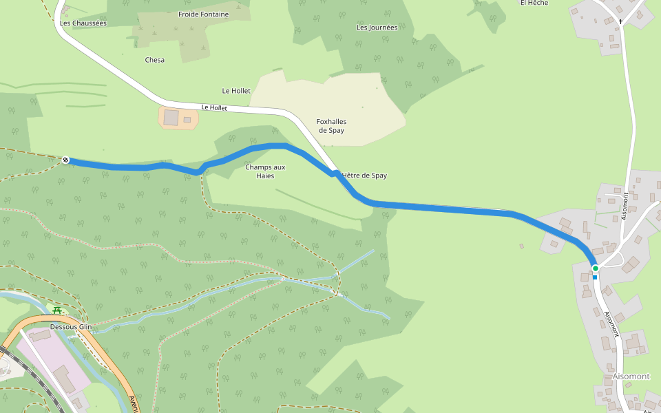 Liaison walking route map in Trois-Ponts