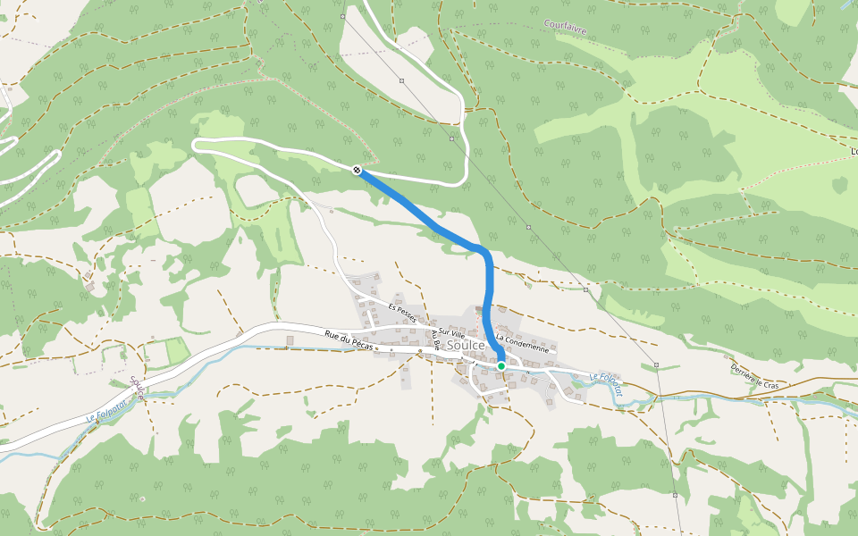 Soulce - fixme walking route map in Haute-Sorne