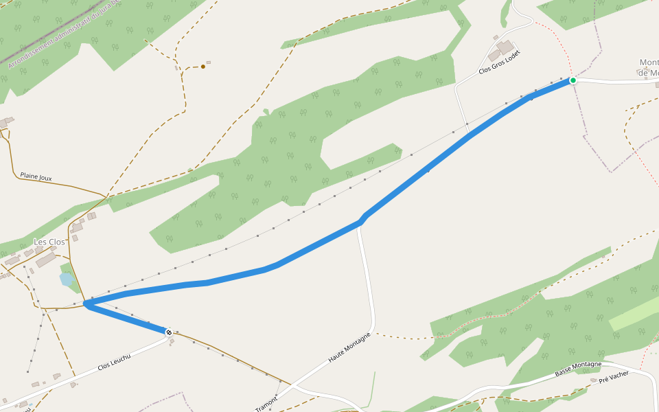 Montagne de Moutier - fixme walking route map in Moutier