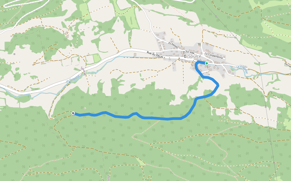 Soulce - fixme walking route map in Haute-Sorne