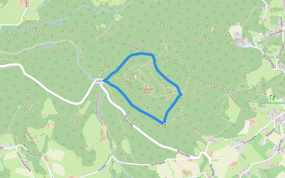 Fitnesparcour walking route map in Hartberg