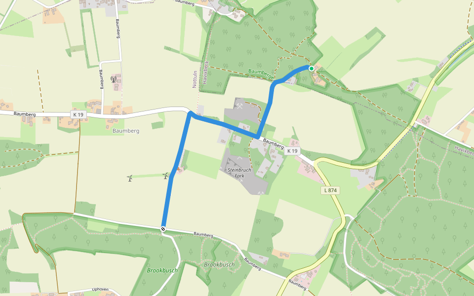 Raute Sophienburg - Longinusturm walking route map in Havixbeck