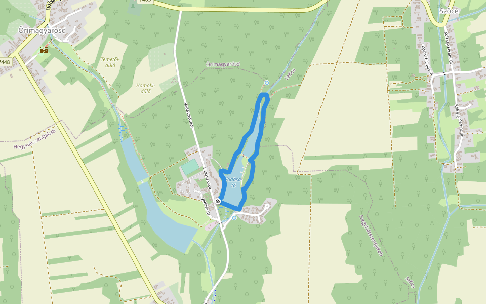 Z↺ (Rókalyuk turistaút) walking route map in Hegyhátszentjakab
