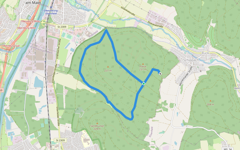 Waldlehrpfad walking route map in Forstwald