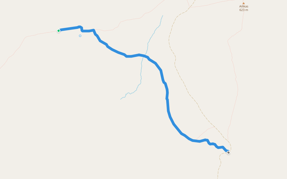 Skálonjuovčča polku walking route map in Utsjoki Karigasniemi
