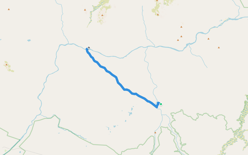 Kultalan kesäreitti walking route map in Inari