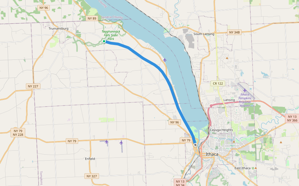 Black Diamond Trail walking route map in Trumansburg