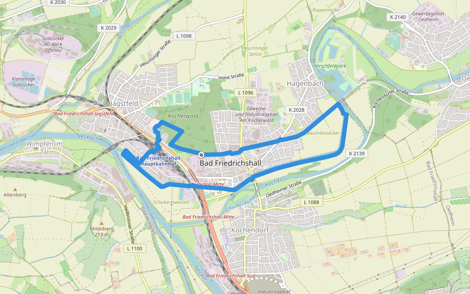 N5a Salzwanderweg - Wandern auf den Spuren des weißen Goldes walking route map in Bad Friedrichshall