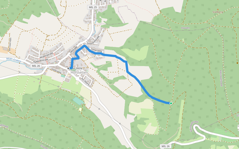 Ortswanderweg Kleinwallstadt 3 walking route map in Kleinwallstadt