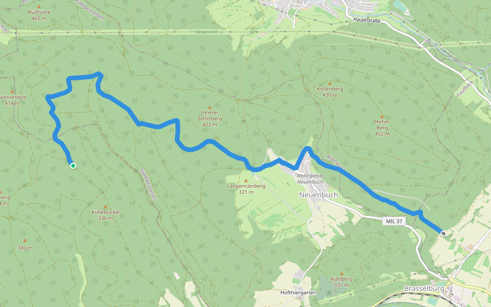 Ortswanderweg Stadtprozelten 1 walking route map in Dorfprozelten