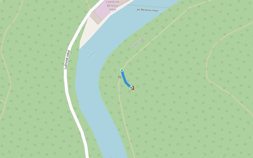 [Č] odbočka k Domečkovu zátiší walking route map in Tabor