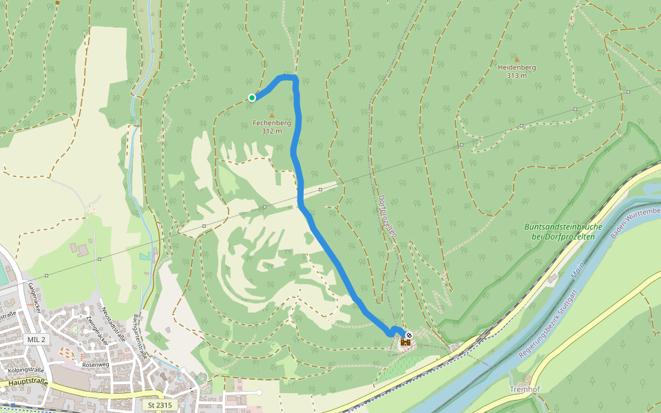 Ortswanderweg Collenberg 2 walking route map in Collenberg