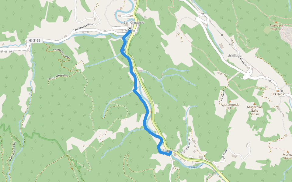 SL-GI 2006 Sara ibilbidea II walking route map in Ataun