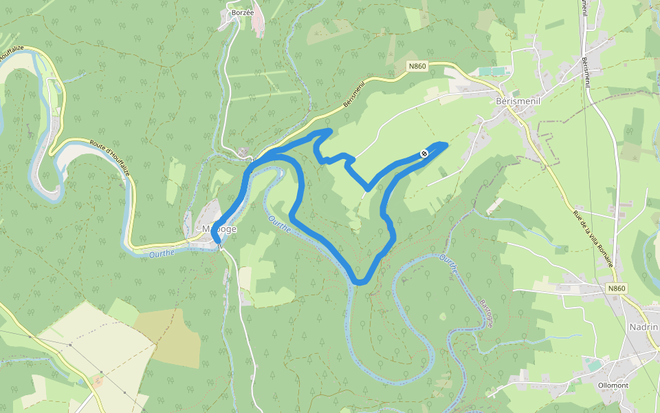 1.Crestelles walking route map in La Roche-en-Ardenne