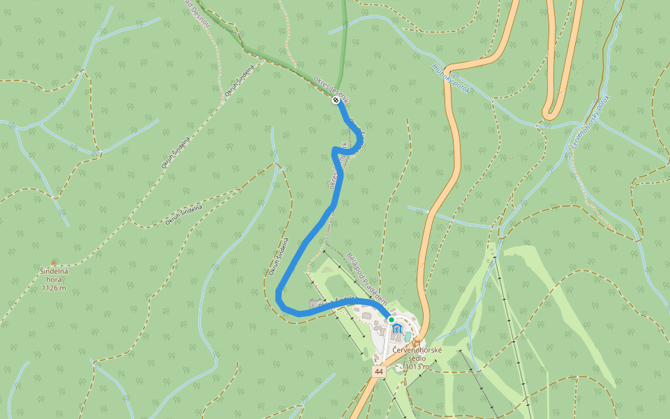 NS S Koprníčkem na výlet Keprnickými horami walking route map in Bělá pod Pradědem