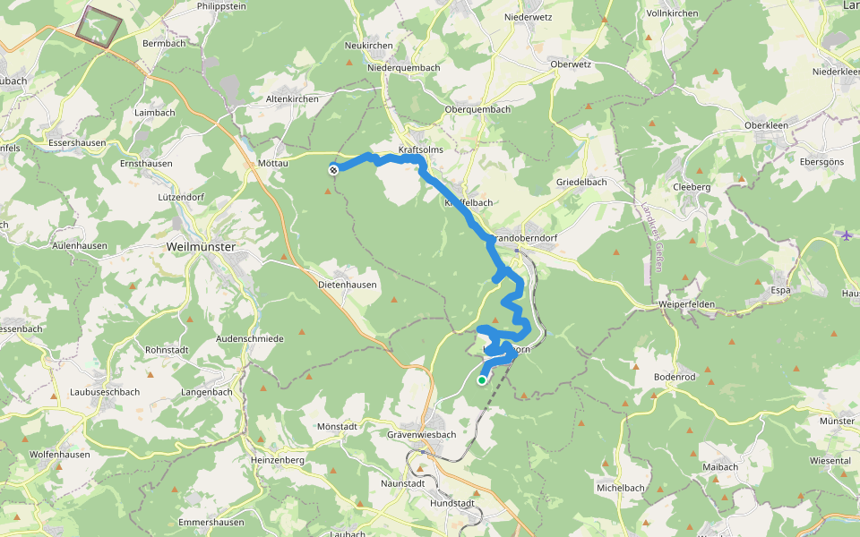 Hugenotten- und Waldenserpfad (Schleife Waldsolms) walking route map in Waldsolms