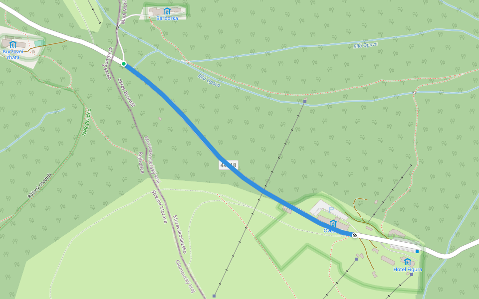 NS Se Skřítkem okolím Pradědu walking route map in Mořkov