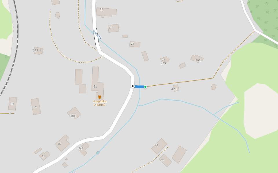 NS Krajem Rychlebských hor walking route map in Vápenná