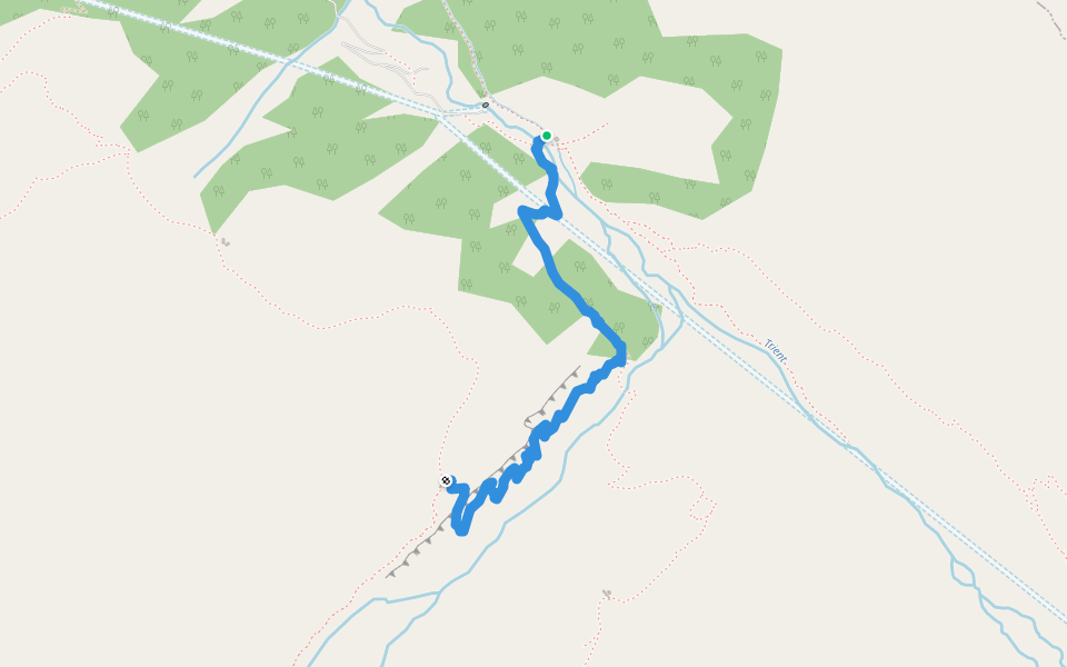 TMB CCW Alt Stage 8.2 Chalet du Glacier – Refuge Les Grand walking route map in Trient