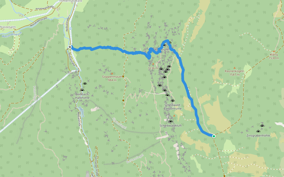 Peter-Jokel-Steig 46 walking route map in Hinternaßwald