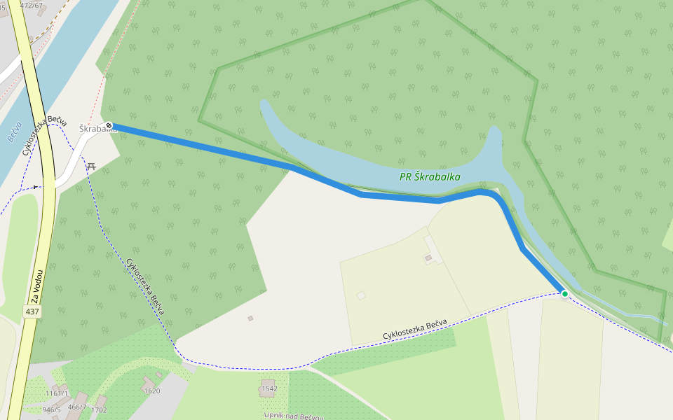 NS Skrabalka walking route map in Týn nad Bečvou