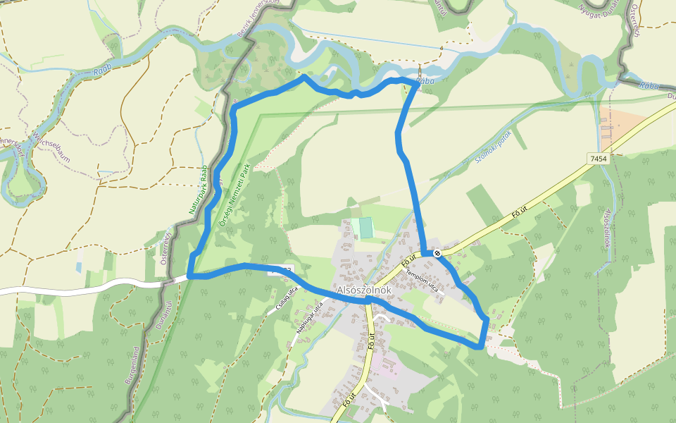 Rába-menti tanösvény walking route map in Alsószölnök