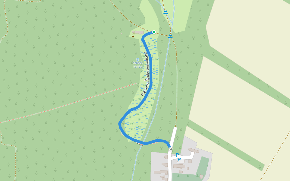 Szőcei láprét tanösvény walking route map in Szőce