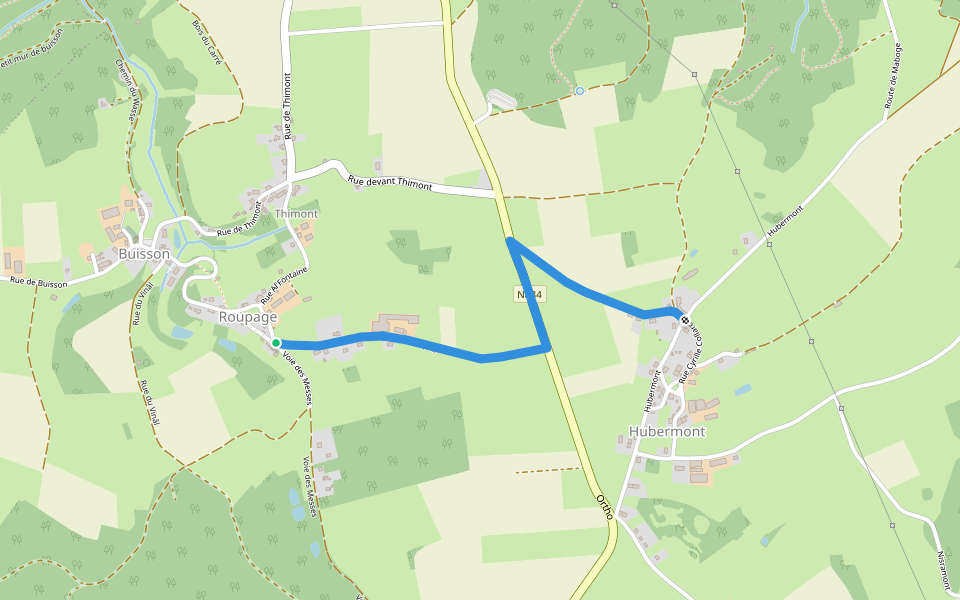 Liaison walking route map in La Roche-en-Ardenne