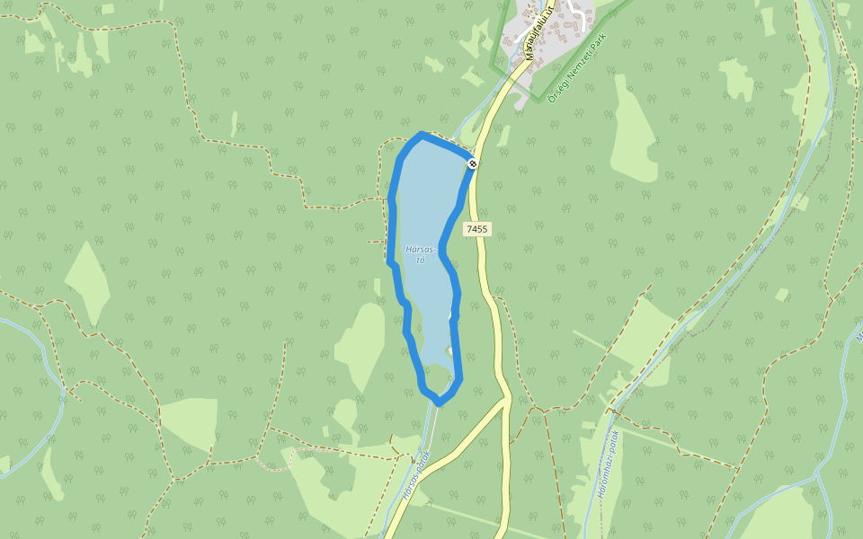 Hársas-tó tanösvény walking route map in Szentgotthárd
