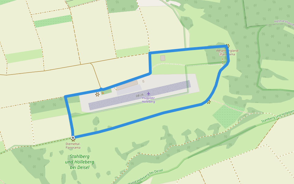 NSG Stahl-/Hölleberg Rundweg 4 walking route map in Trendelburg