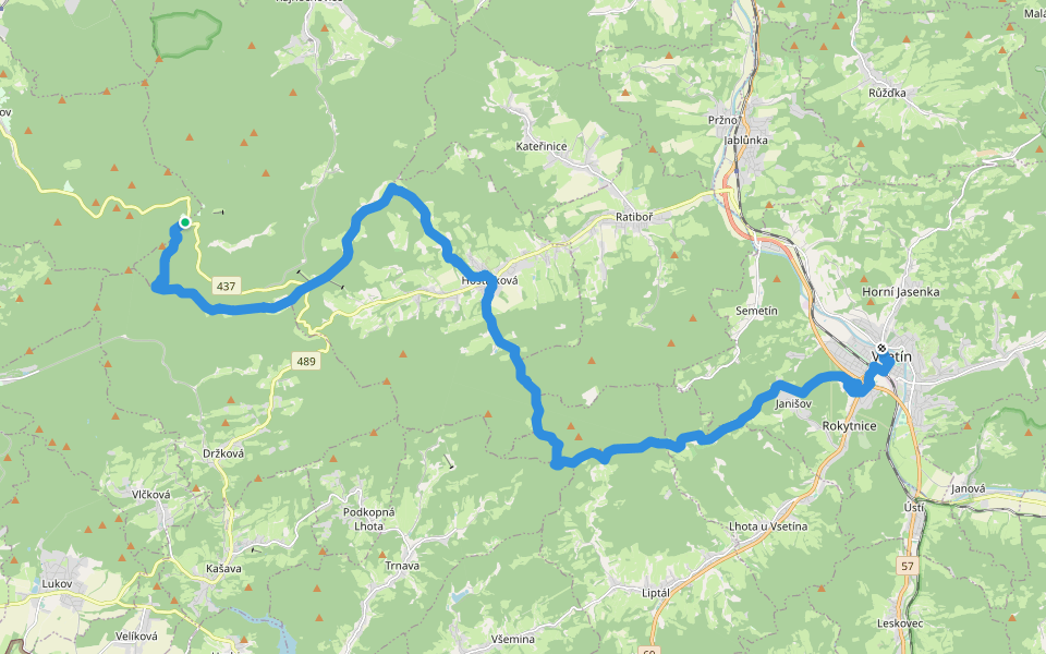 Naučná stezka Tesák walking route map in Rajnochovice