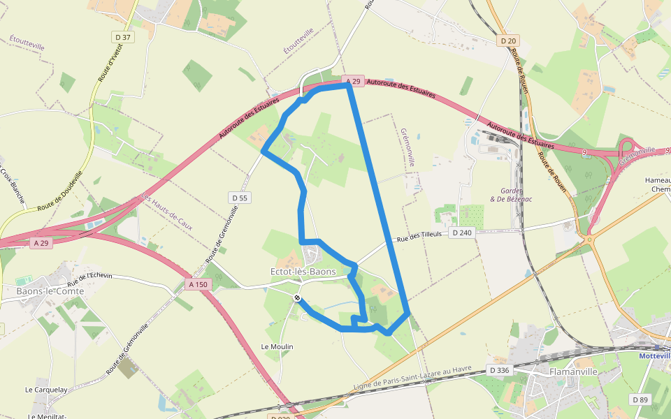 Circuit d'Ectot-les-Baons - Relais du Gal walking route map in Ectot-lès-Baons