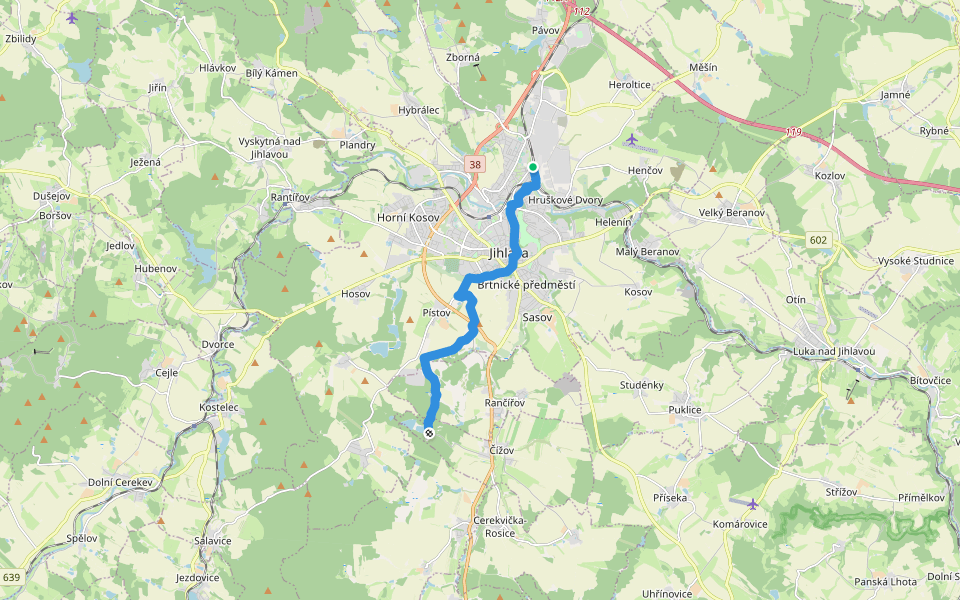 [Z] Jihlava - Okrouhlík walking route map in Jihlava