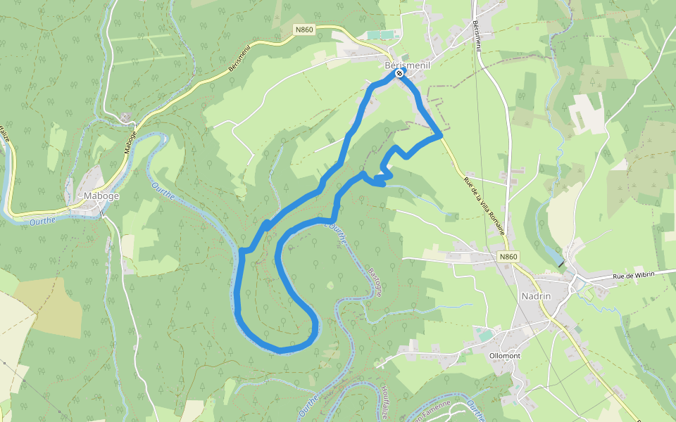 6.A l'Ewe walking route map in La Roche-en-Ardenne