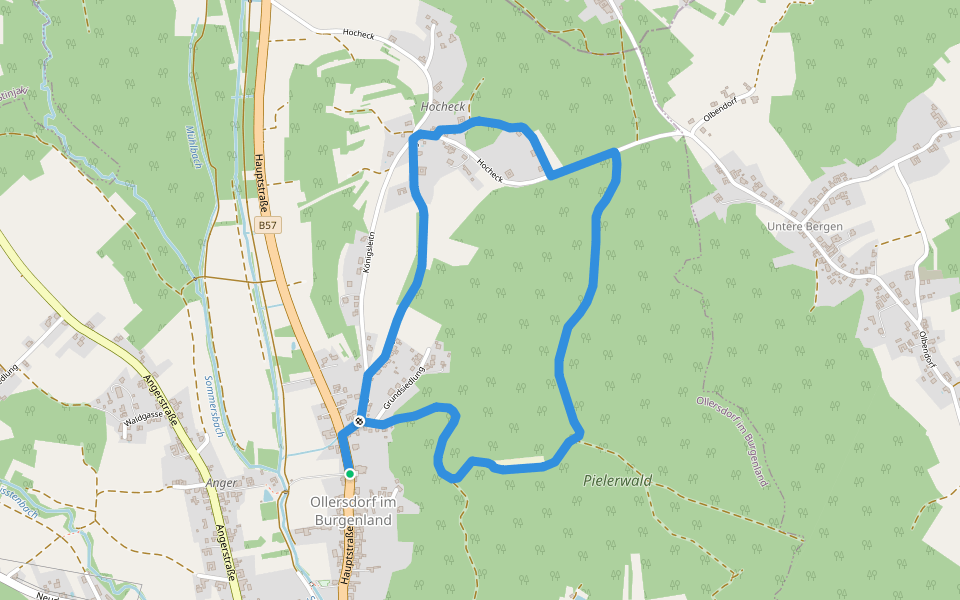 Kleiner Vitalwanderweg (Stegersbach) walking route map in Ollersdorf im Burgenland