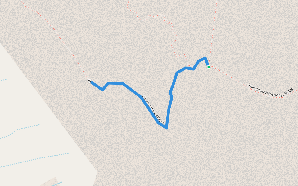 Südwandsteig, AV428c walking route map in Saalfelden